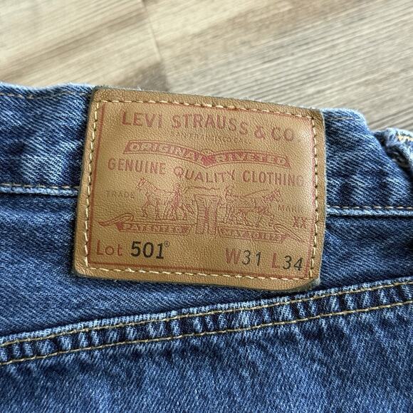 Levi’s 501 Big E Button-Fly Jeans W31 L34 – Mexico Straight Leg Levi’s Premium - Picture 9 of 9